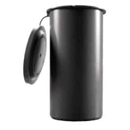 4-Inch Gray Cylinder Mold with Attached Lid